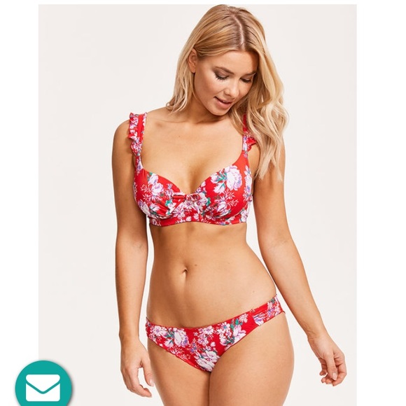 Floral Underwired bikini top & Frill Brief - Picture 1 of 4